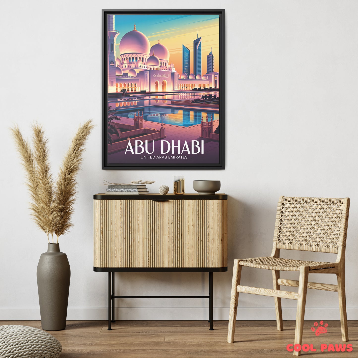Abu Dhabi Travel Print | Sheikh Zayed Grand Mosque | United Arab Emirates