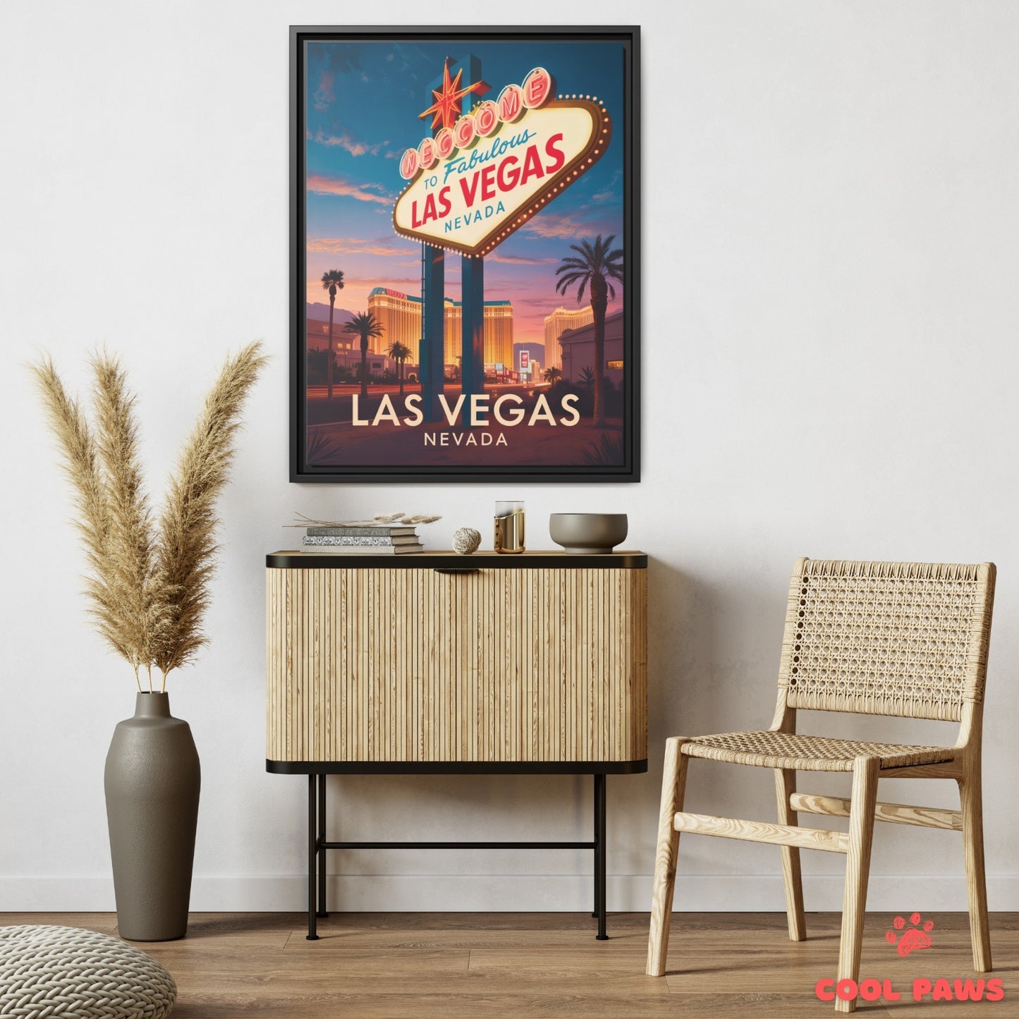 Las Vegas Travel Print | Fabulous Vegas Sign Nevada