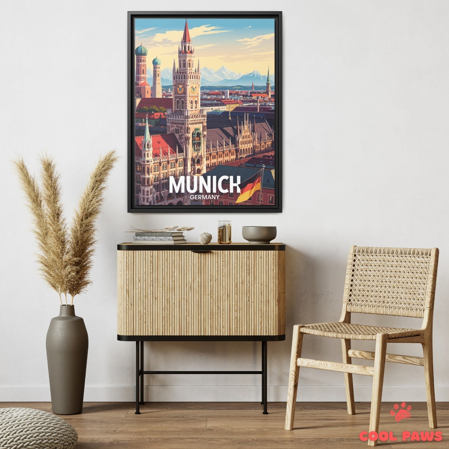 Munich Travel Print | German Marienplatz | Germany