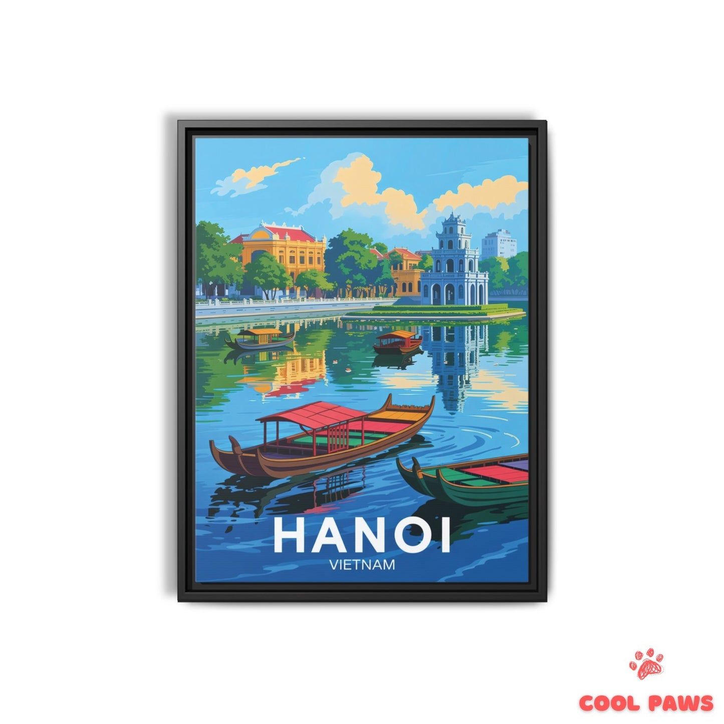 Hanoi Travel Print | Hoan Kiem Lake (Turtle Tower) | Vietnam
