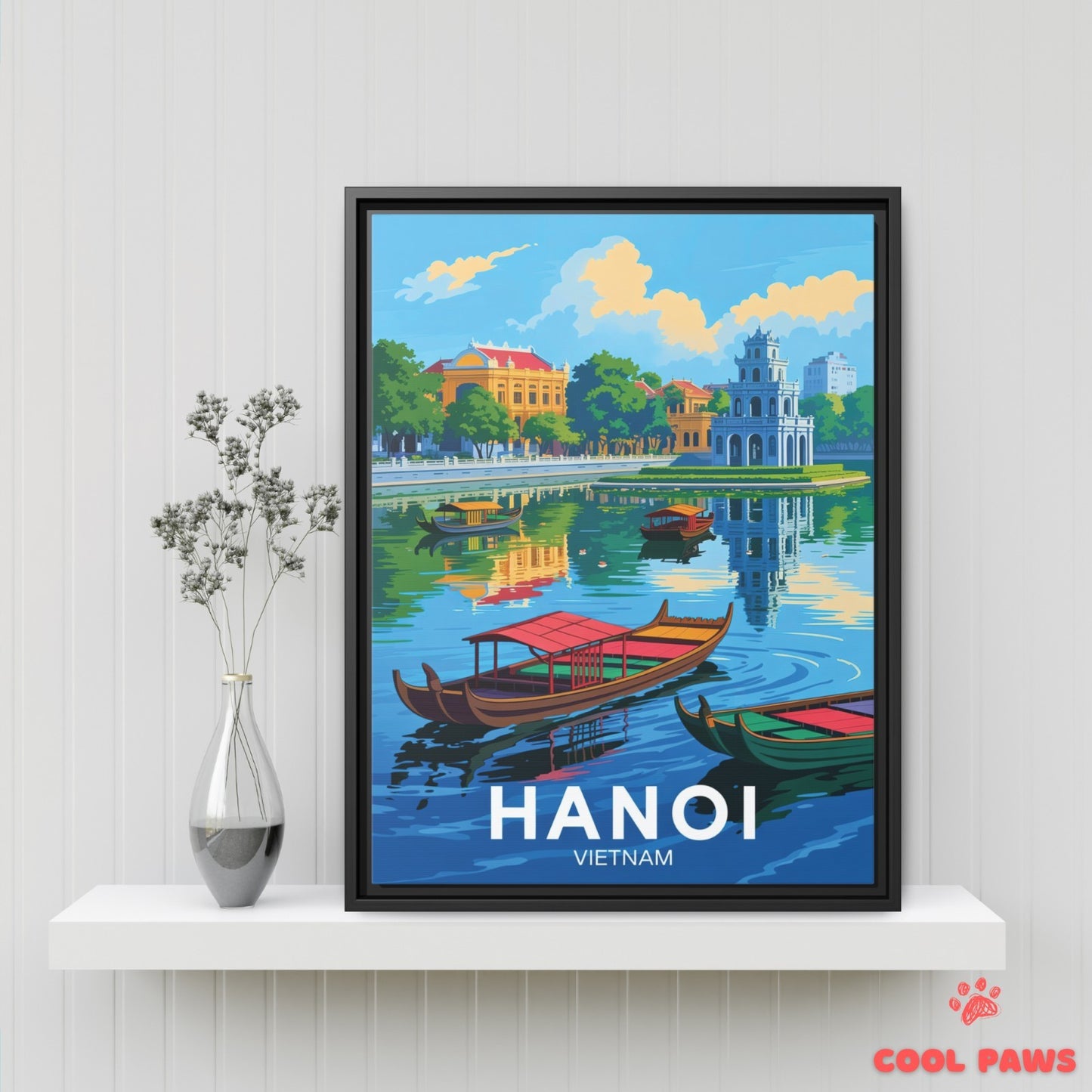 Hanoi Travel Print | Hoan Kiem Lake (Turtle Tower) | Vietnam