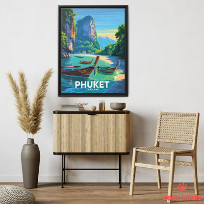 Phuket Travel Print | Longtail boats | Thailand