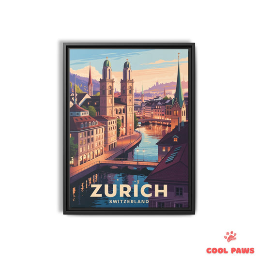 Zurich Travel Print | Swiss Grossmünster | Switzerland