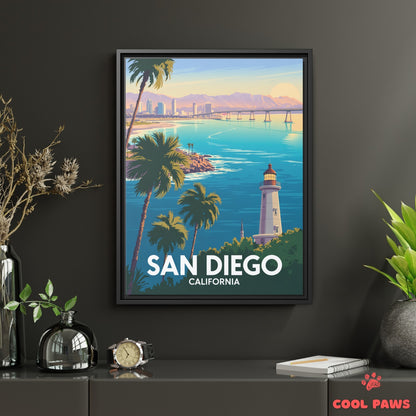San Diego Travel Print | Cabrillo Lighthouse California
