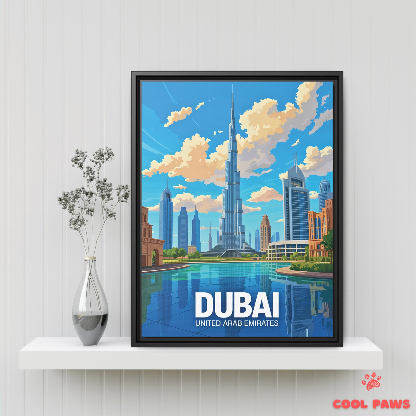 Dubai Travel Print | Burj Khalifa | United Arab Emirates