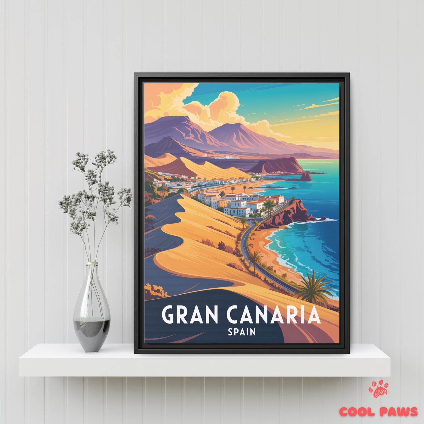 Gran Canaria Travel Print | Spanish Sand Dune | Spain