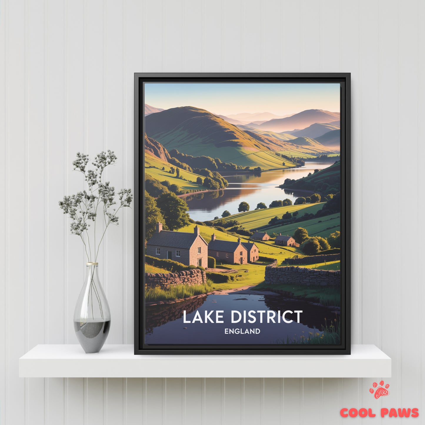 Lake District Travel Print | English Serpentine Lake | England
