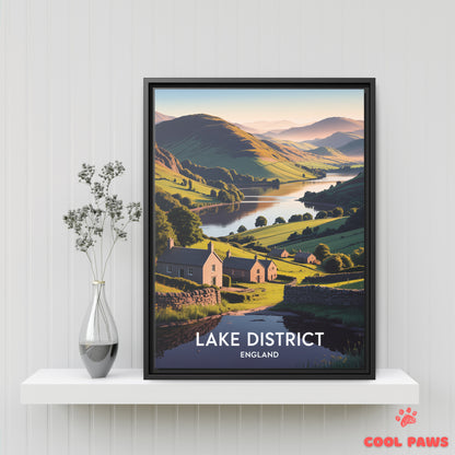 Lake District Travel Print | English Serpentine Lake | England