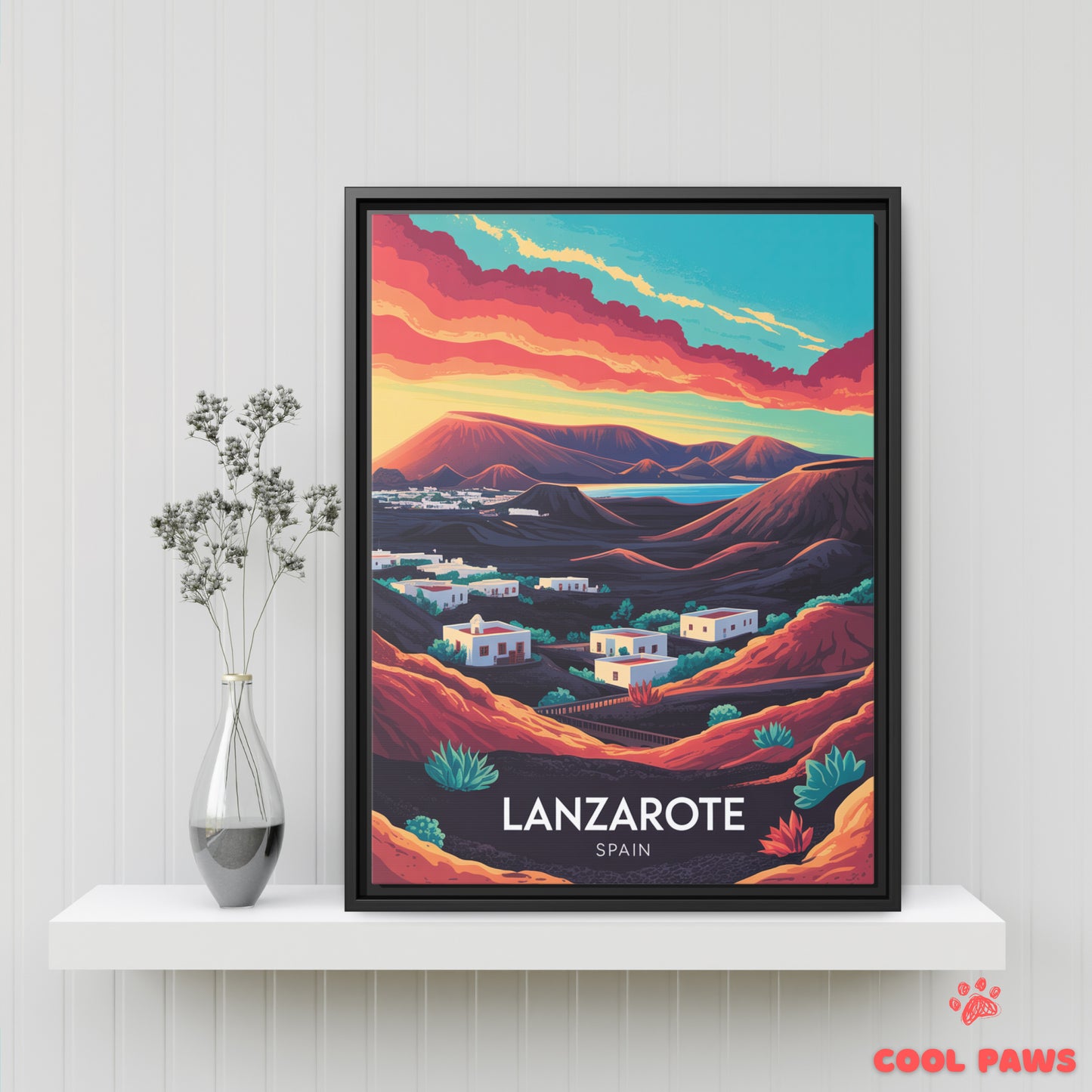 Lanzarote Travel Print | Spanish Timanfaya National Park | Spain