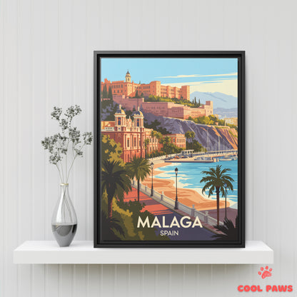Malaga Travel Print | Spanish Alcazaba Fortress | Spain