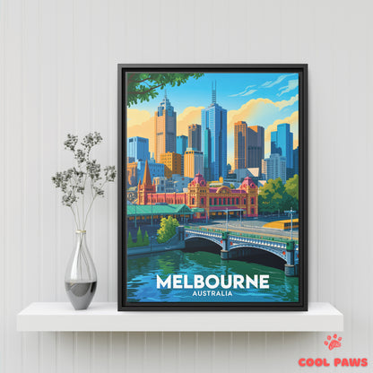 Melbourne Travel Print | Flinders Street Station | Australia