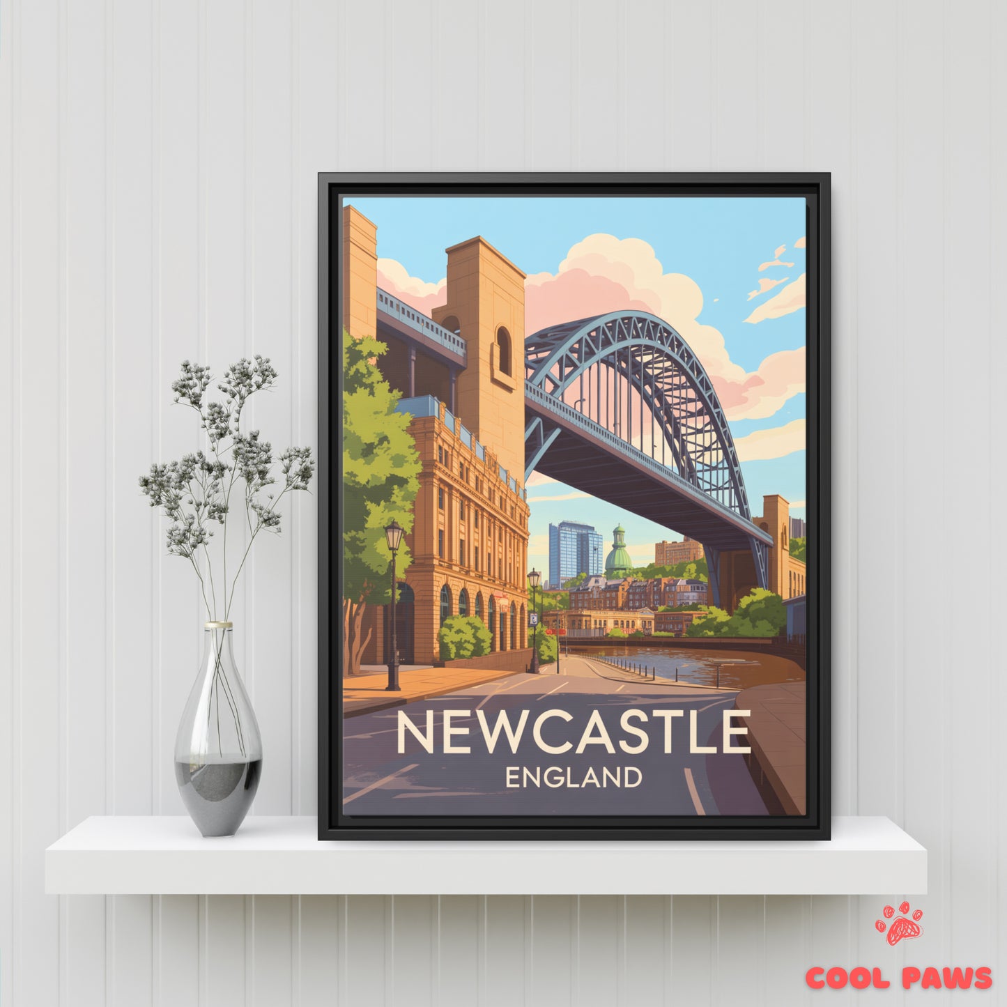 Newcastle Travel Print | English Tyne Bridge | England