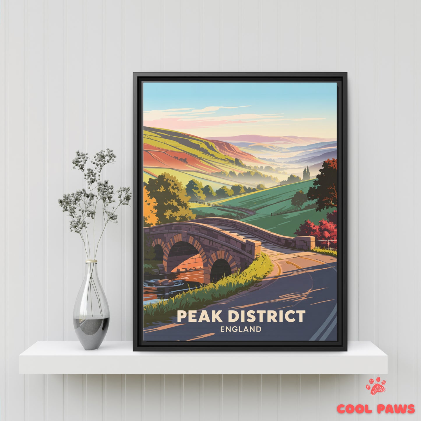 Peak District Travel Print | English Stone Bridge | England
