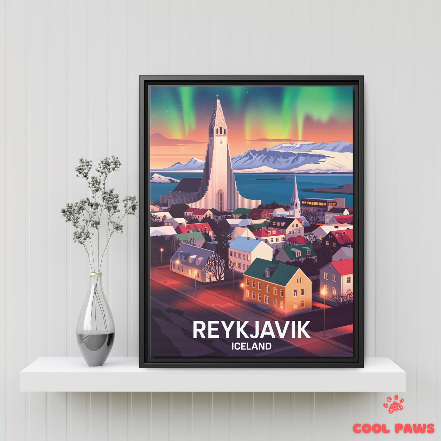 Reykjavik Travel Print | Icelandic Hallgrímskirkja | Iceland