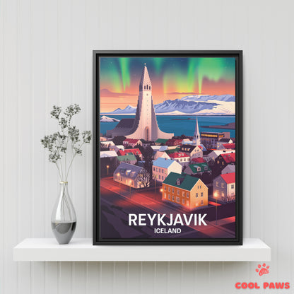 Reykjavik Travel Print | Icelandic Hallgrímskirkja | Iceland