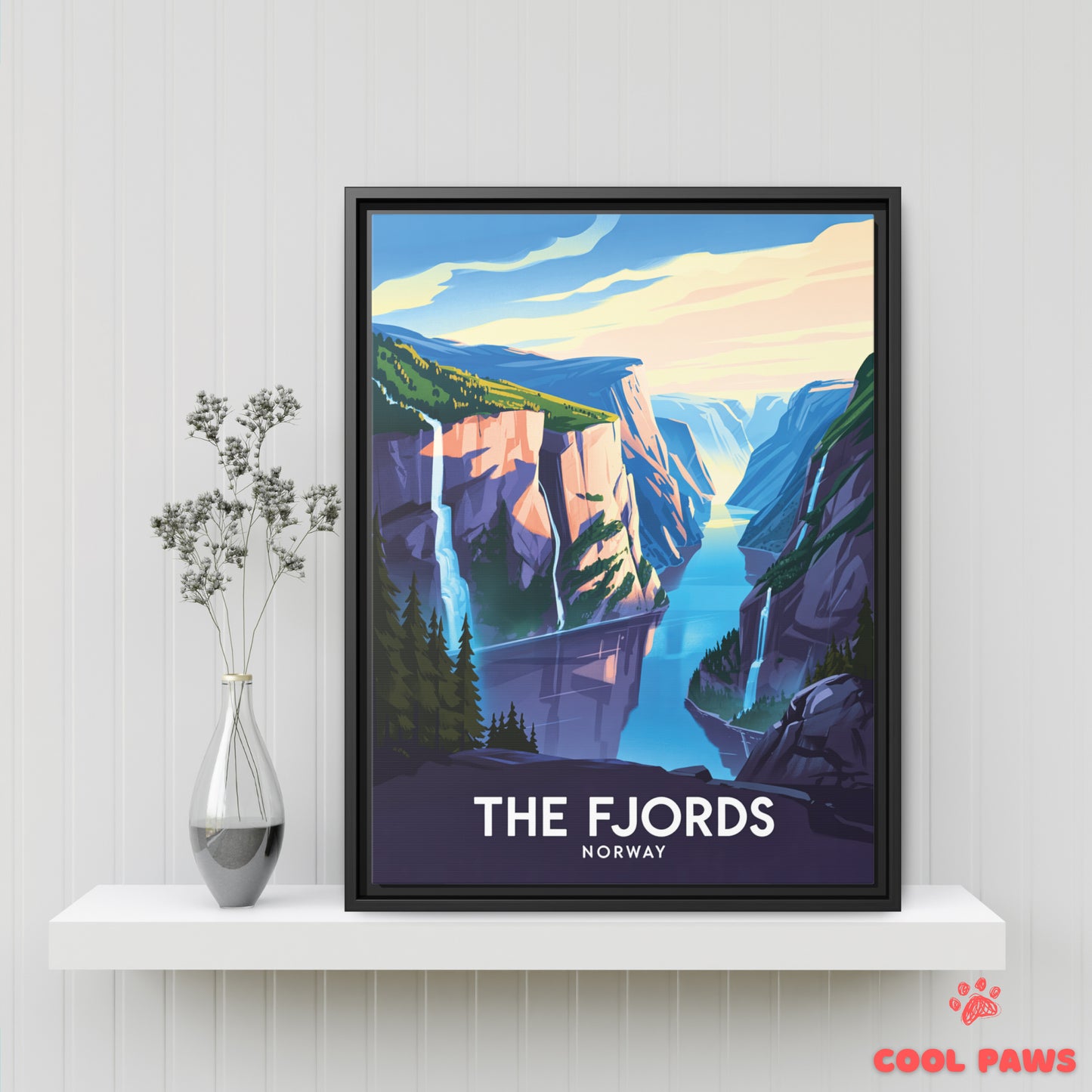 The Fjords Travel Print | Norwegian Fjords | Norway