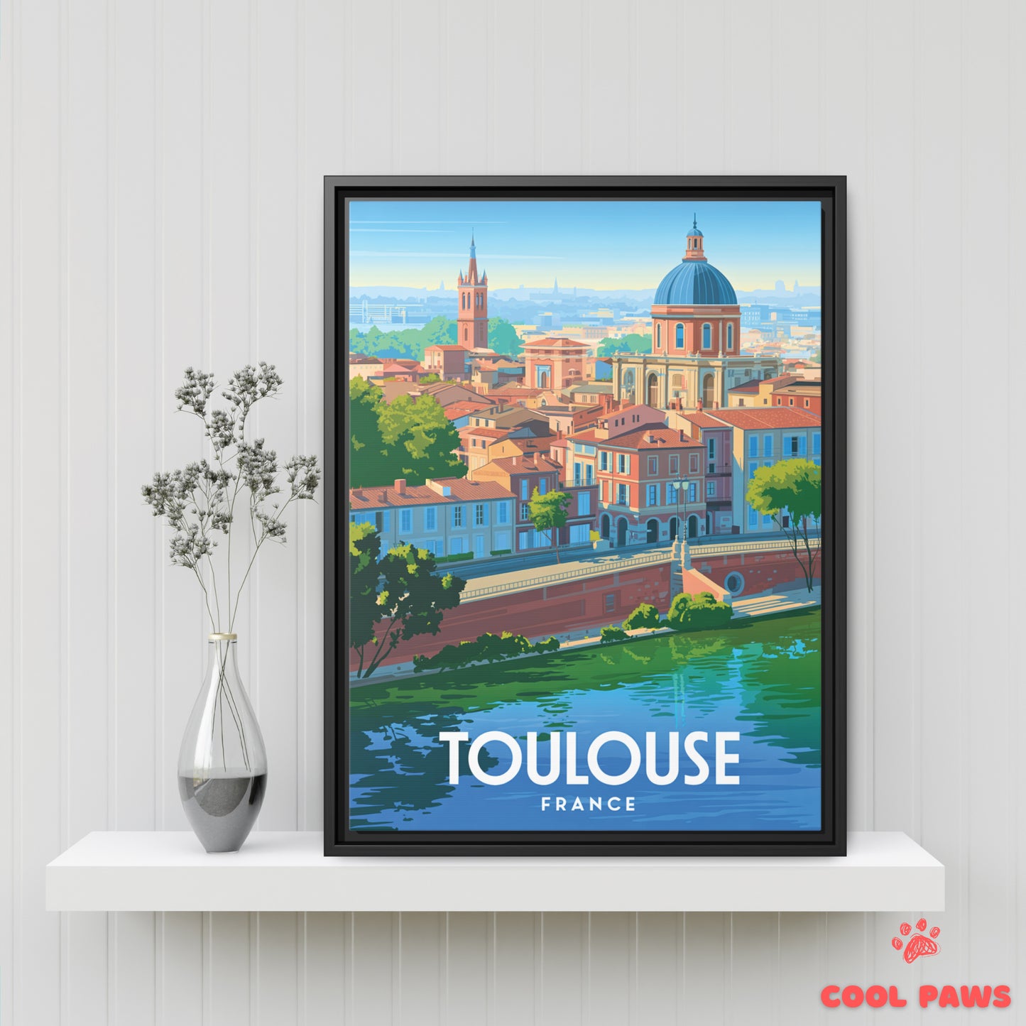 Toulouse Travel Print | French La Grave Dome | France