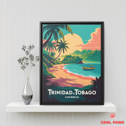 Trinidad & Tobago Travel Print | Secluded beach