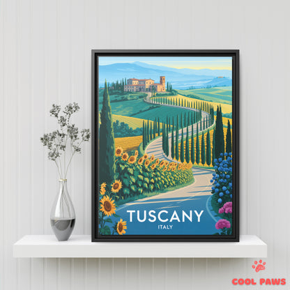 Tuscany Travel Print | Italian Vineyards | Italy