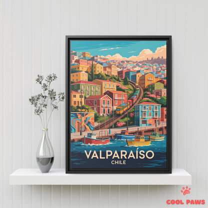 Valparaiso Travel Print | Hillside Houses | Chile