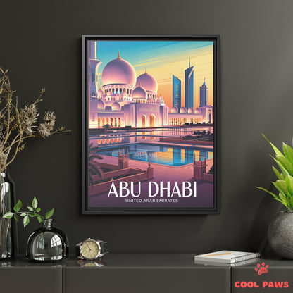 Abu Dhabi Travel Print | Sheikh Zayed Grand Mosque | United Arab Emirates