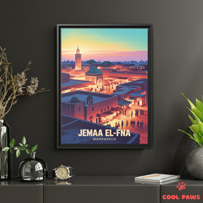 Djemaa el Fna Travel Print | Jemaa el Fna Square | Morocco