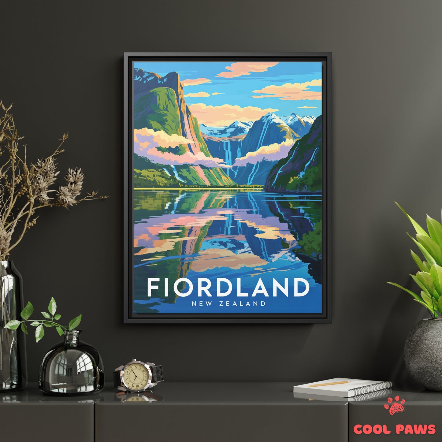 Fiordland National Park Travel Print | Mirror like Fjord | New Zealand