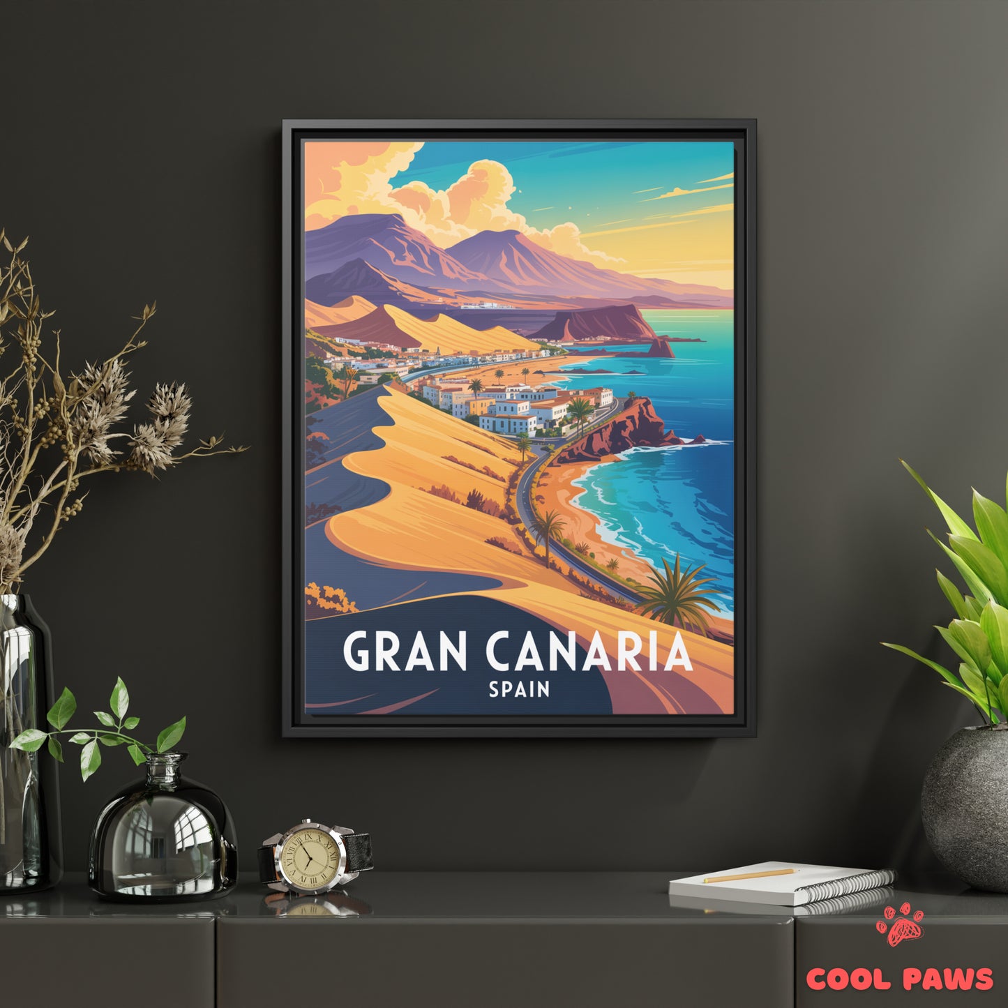 Gran Canaria Travel Print | Spanish Sand Dune | Spain