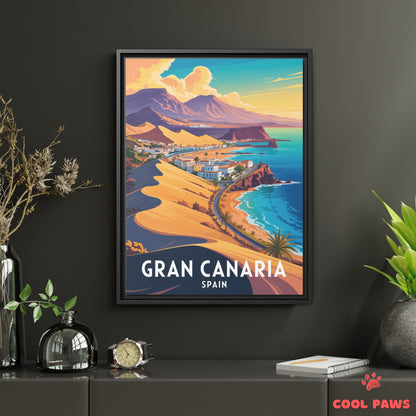 Gran Canaria Travel Print | Spanish Sand Dune | Spain
