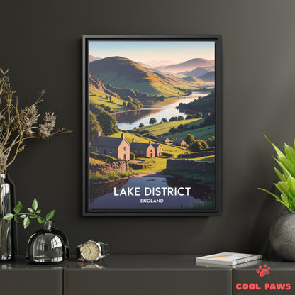 Lake District Travel Print | English Serpentine Lake | England