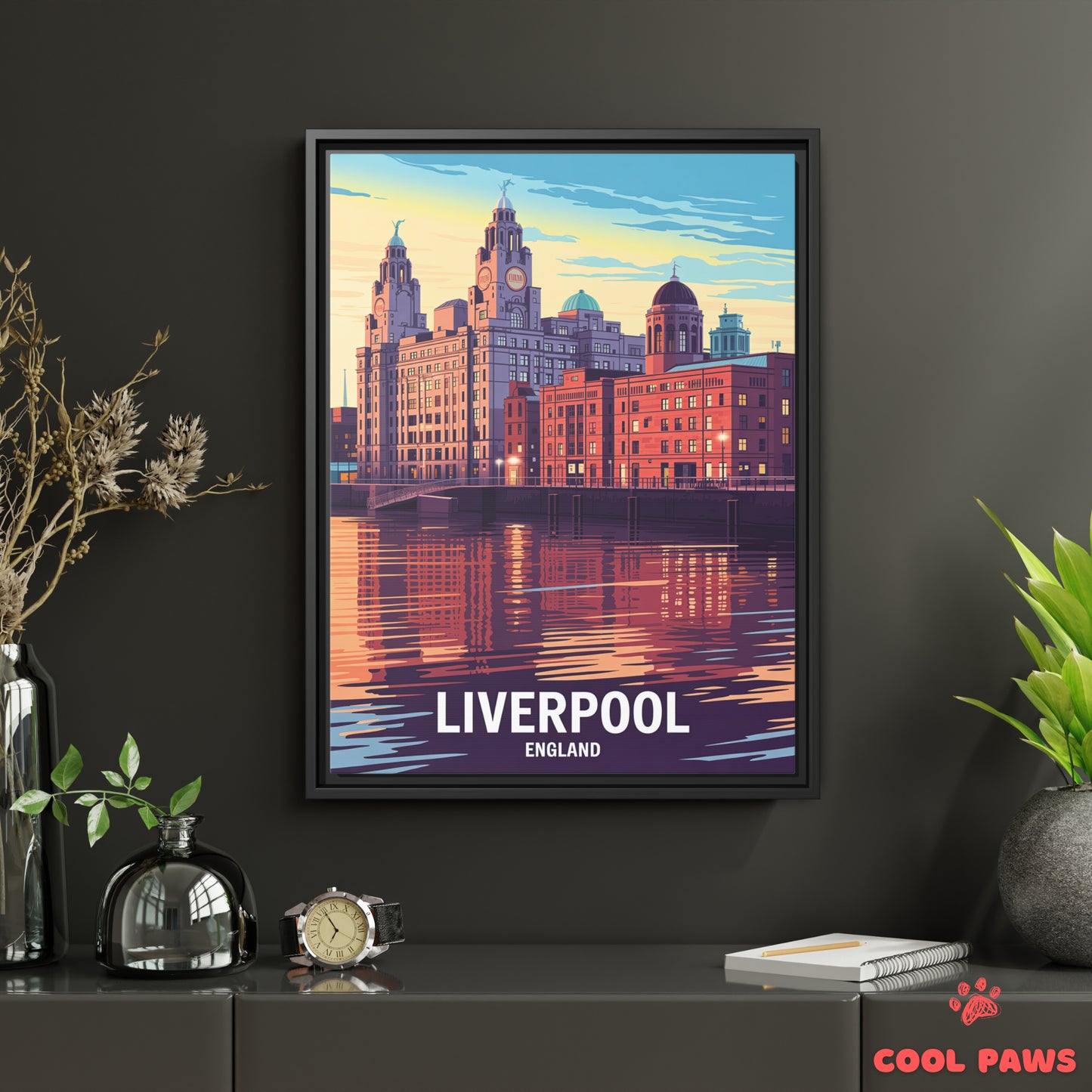 Liverpool Travel Print | English Royal Liver Building | England