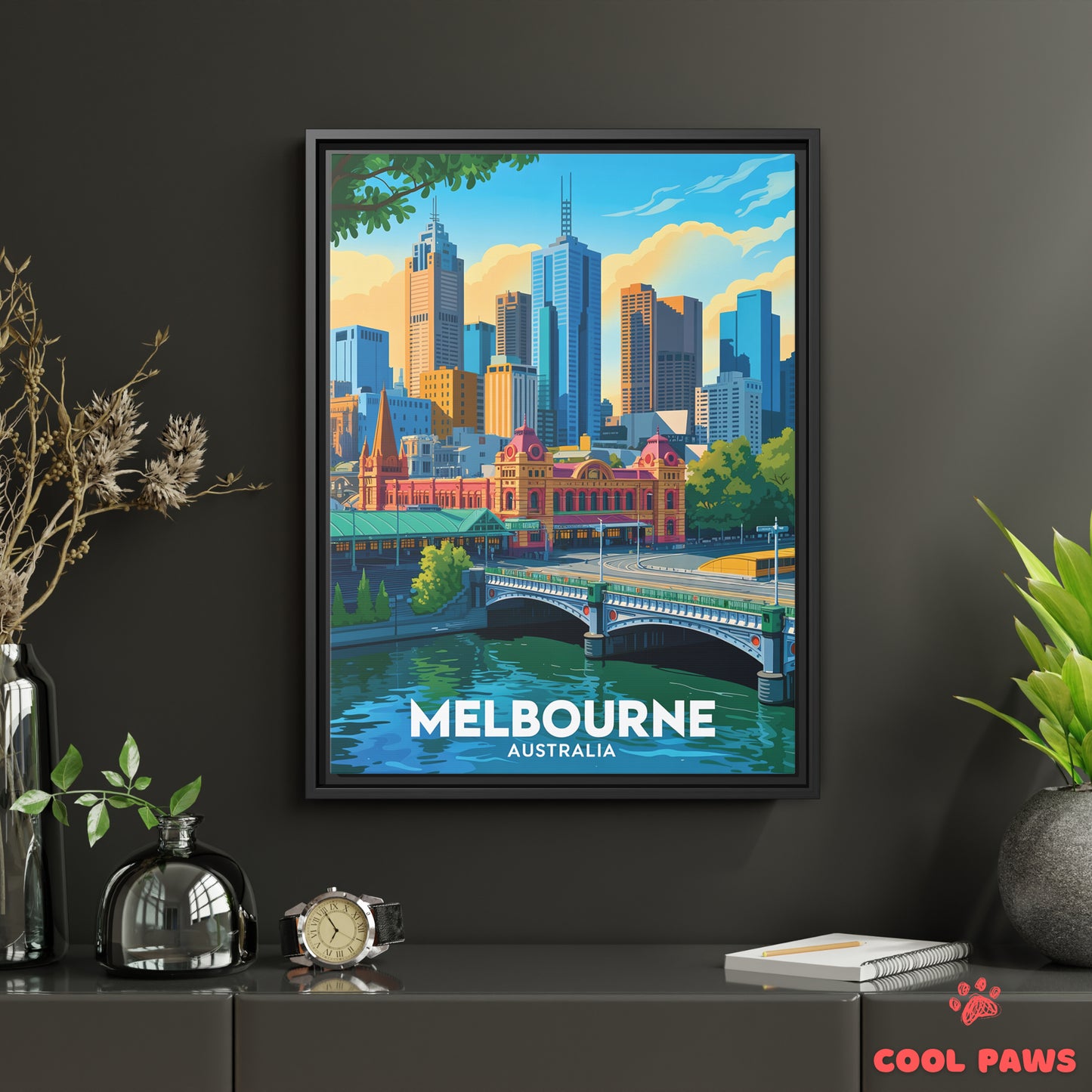Melbourne Travel Print | Flinders Street Station | Australia