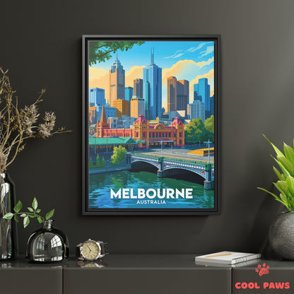 Melbourne Travel Print | Flinders Street Station | Australia
