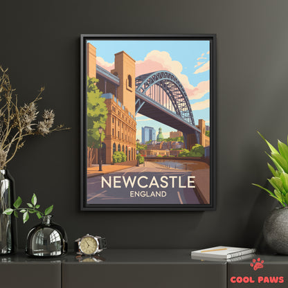 Newcastle Travel Print | English Tyne Bridge | England
