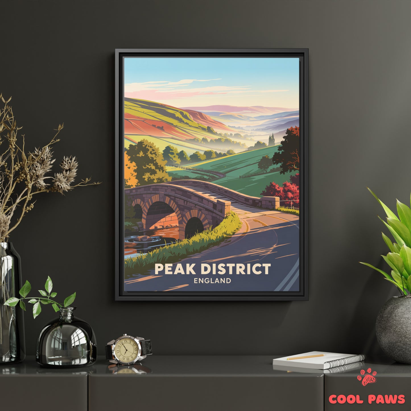 Peak District Travel Print | English Stone Bridge | England
