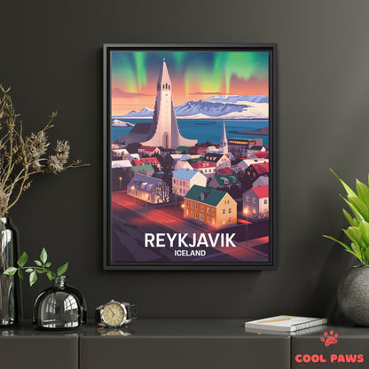 Reykjavik Travel Print | Icelandic Hallgrímskirkja | Iceland