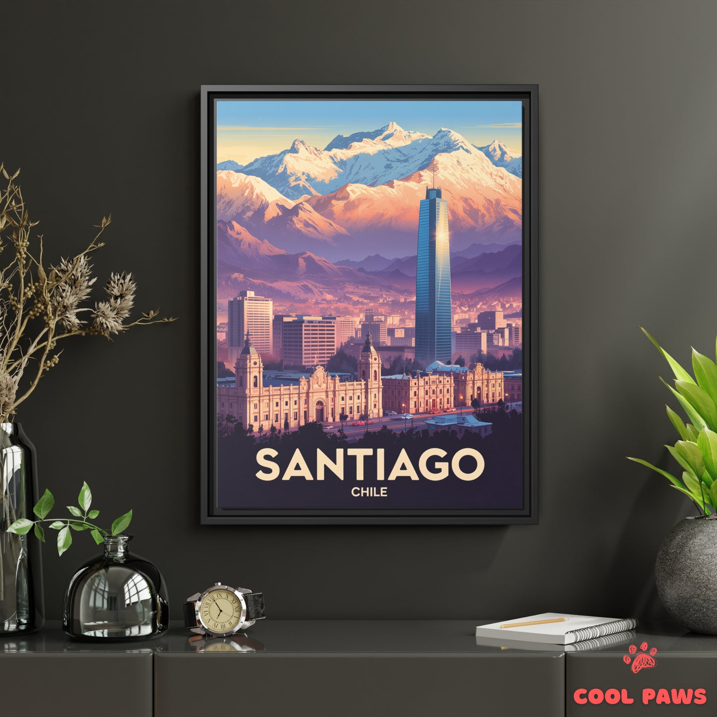 Santiago Travel Print | Costanera Tower | Chile