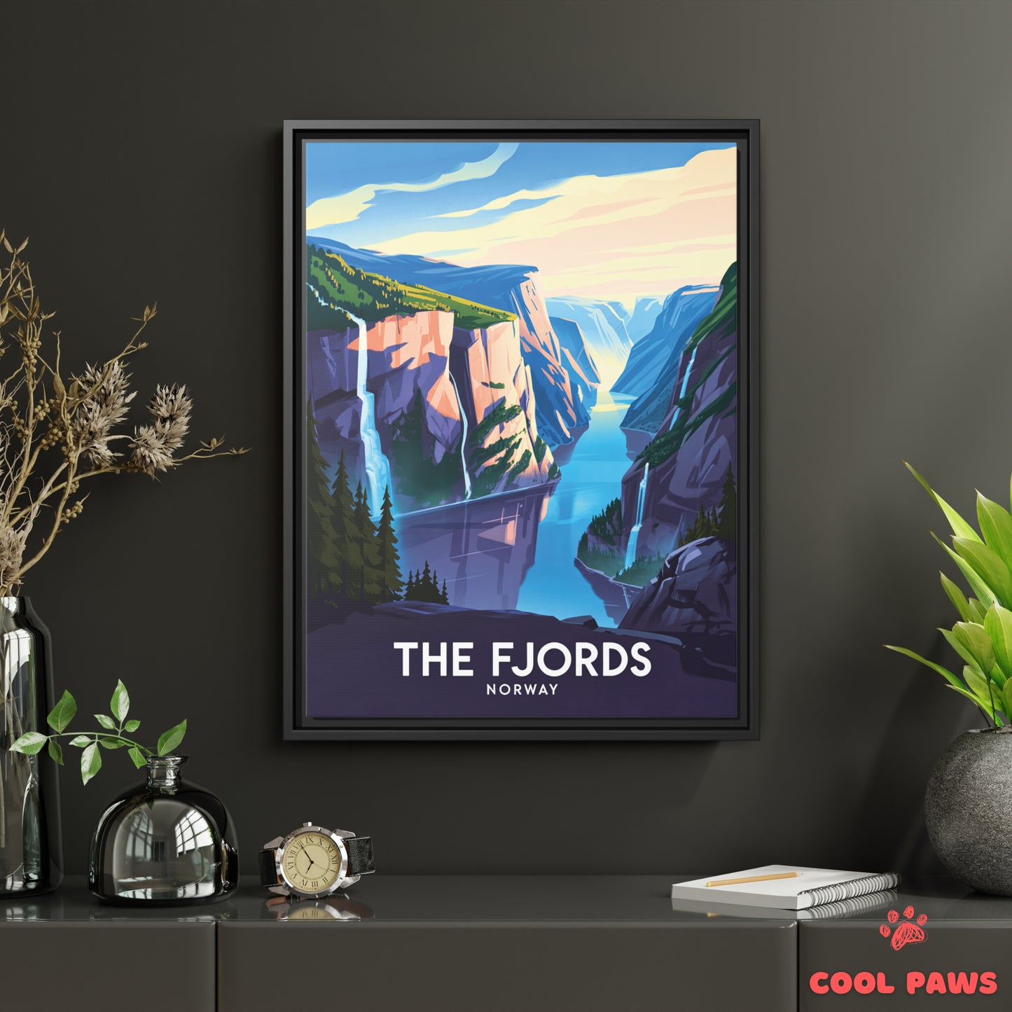 The Fjords Travel Print | Norwegian Fjords | Norway