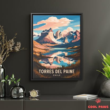 Torres del Paine Travel Print | Torres del Paine Peaks | Chile