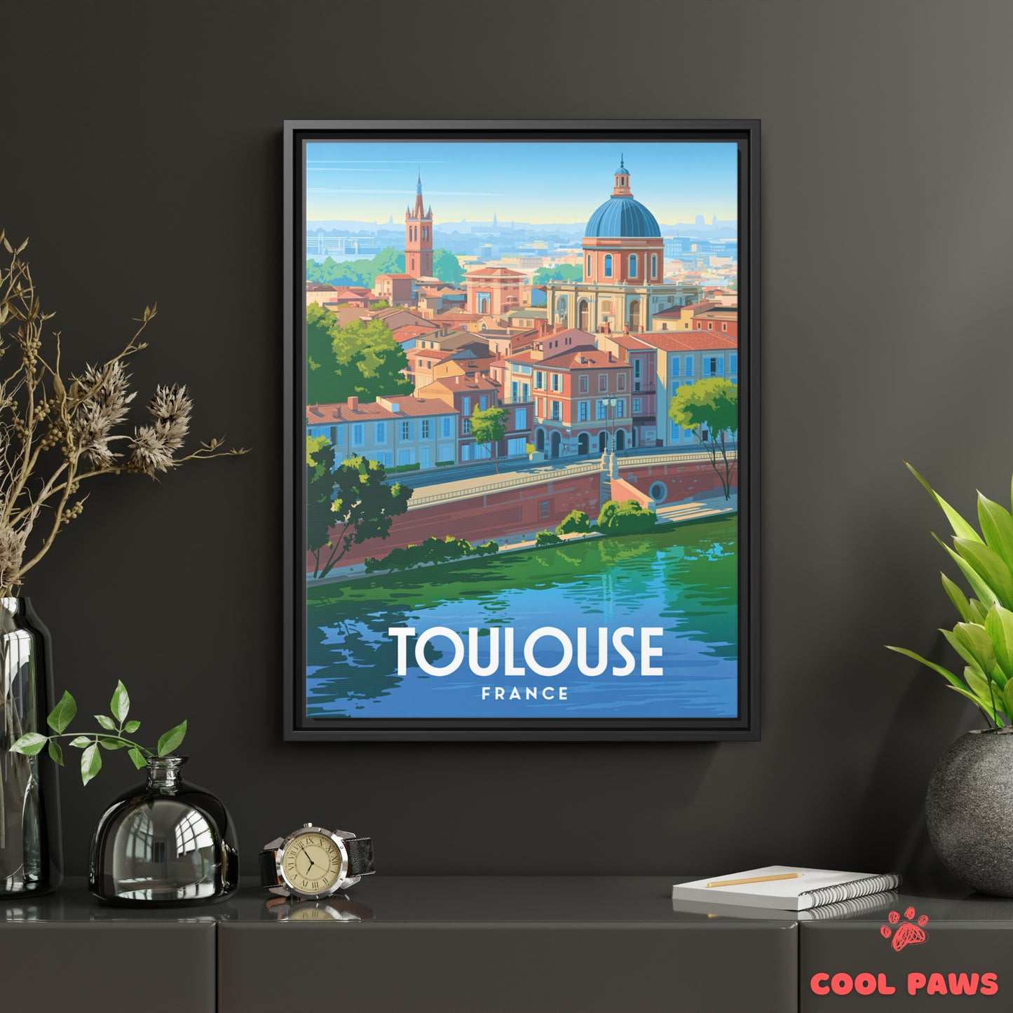 Toulouse Travel Print | French La Grave Dome | France