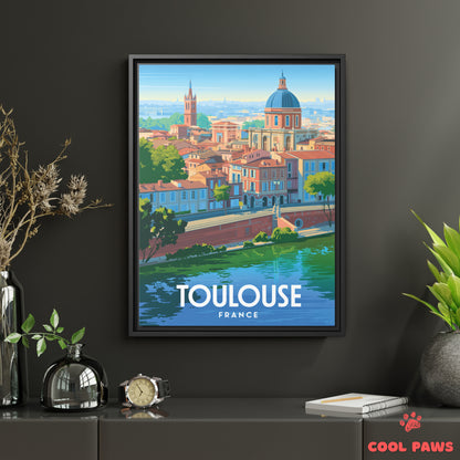 Toulouse Travel Print | French La Grave Dome | France