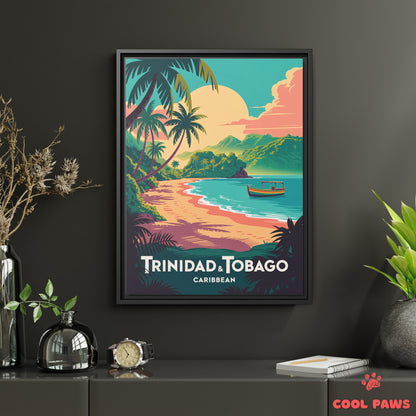 Trinidad & Tobago Travel Print | Secluded beach