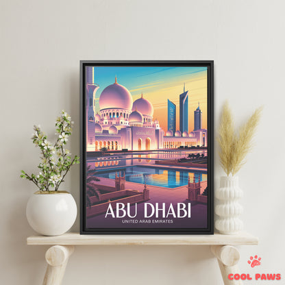 Abu Dhabi Travel Print | Sheikh Zayed Grand Mosque | United Arab Emirates