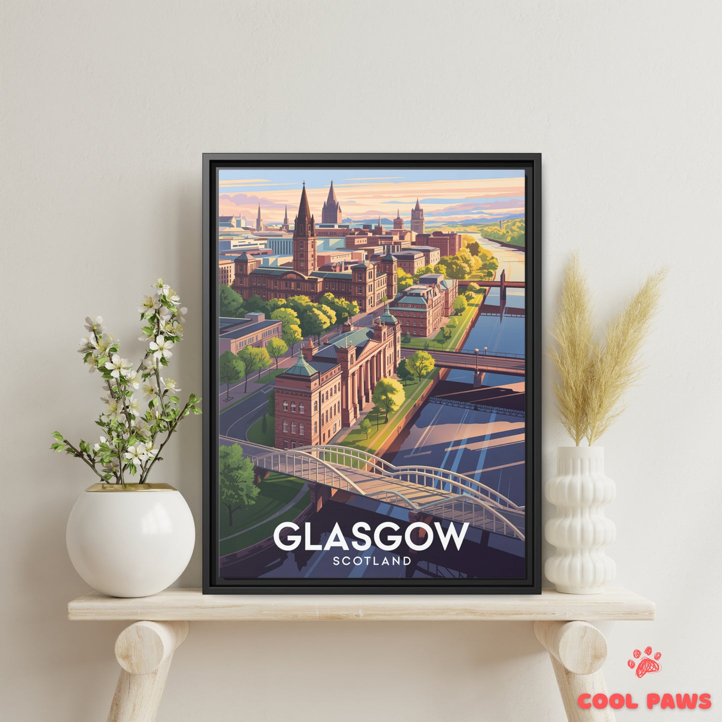 Glasgow Travel Print | English University of Glasgow | Scotland