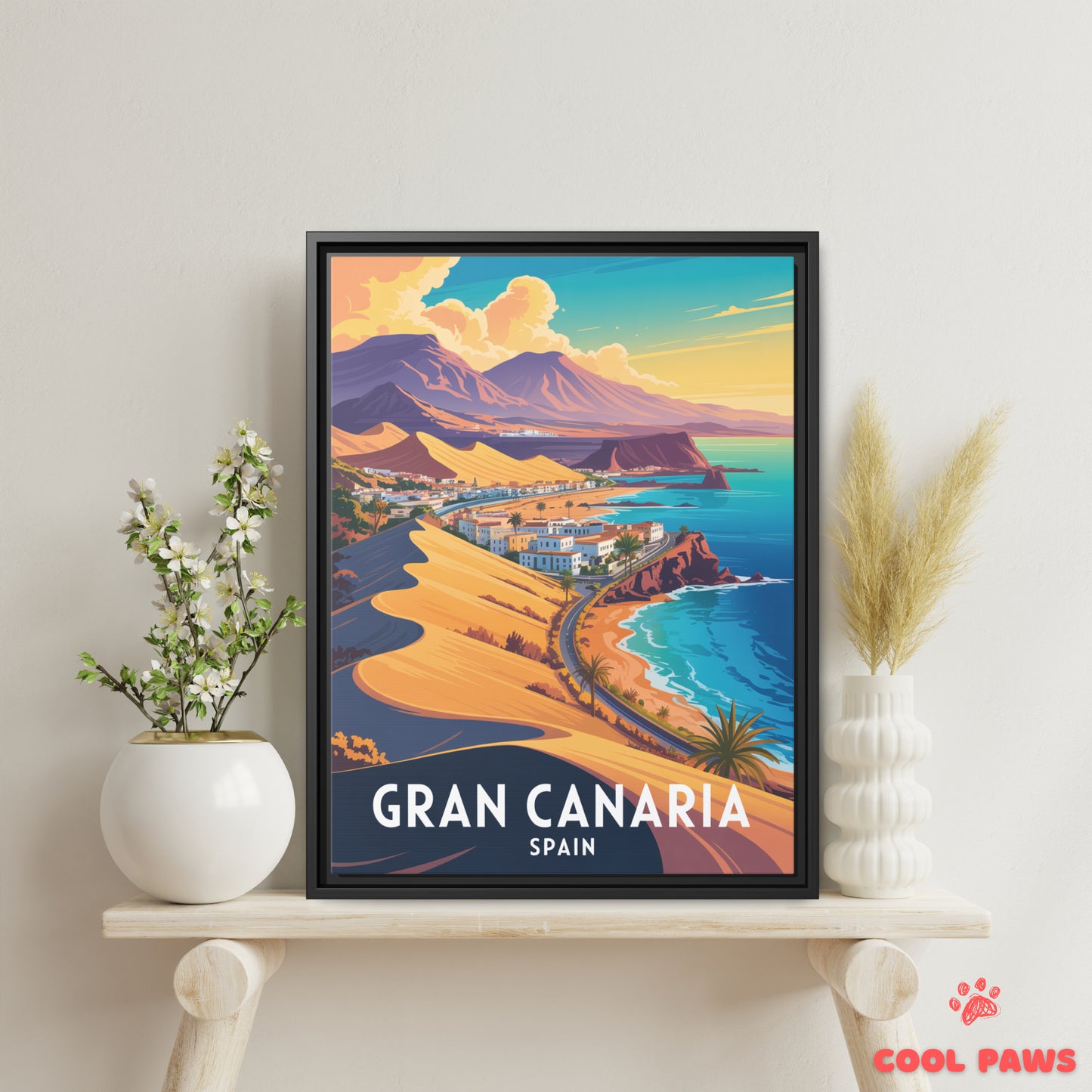 Gran Canaria Travel Print | Spanish Sand Dune | Spain