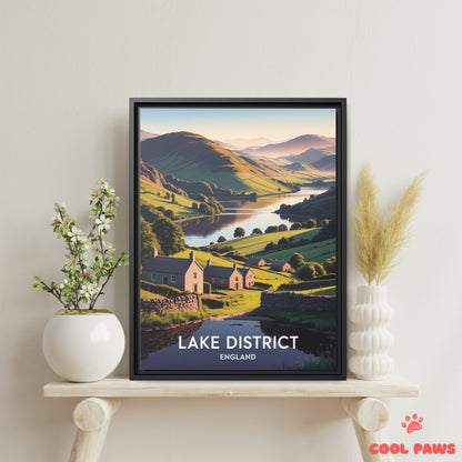 Lake District Travel Print | English Serpentine Lake | England