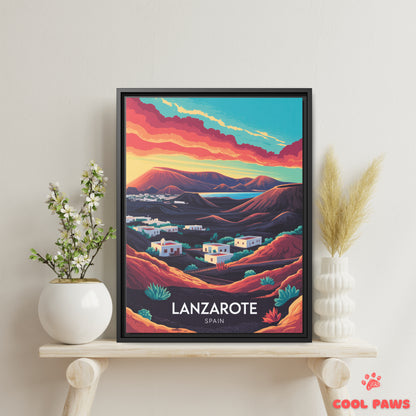 Lanzarote Travel Print | Spanish Timanfaya National Park | Spain