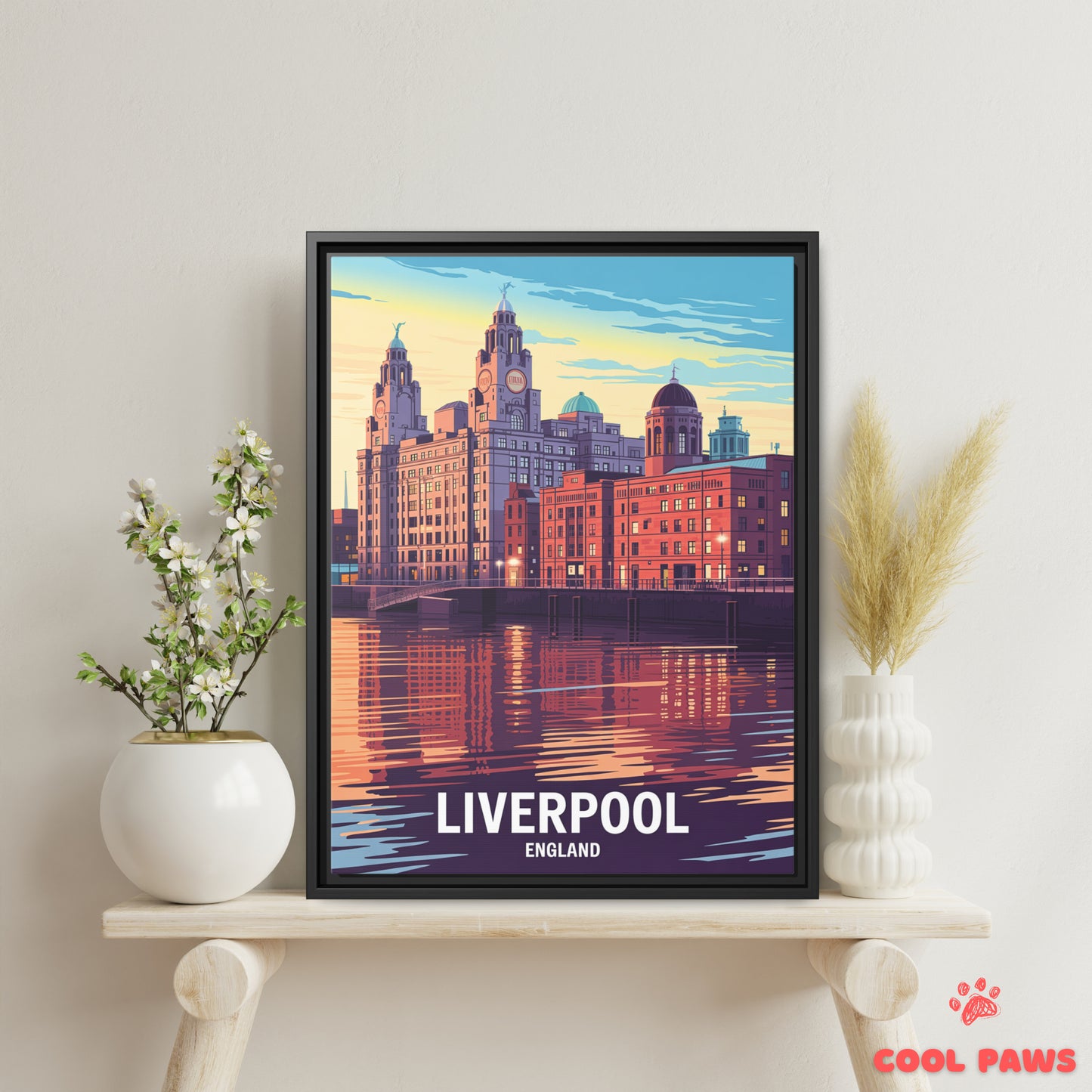 Liverpool Travel Print | English Royal Liver Building | England