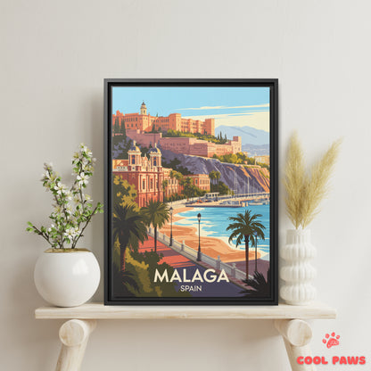 Malaga Travel Print | Spanish Alcazaba Fortress | Spain