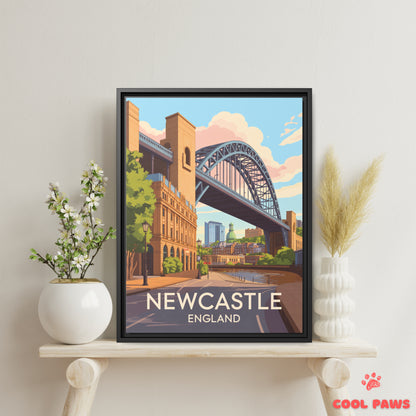 Newcastle Travel Print | English Tyne Bridge | England